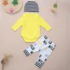 Clothing Sets 3PCS Baby Boy Set Born Girls Clothes I'll EAT YOU UP I LOVE SO Rompers Pants Hat Toddle Outfits