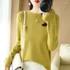 Women's Sweaters Spring And Autumn Fashion Women's Pullover Versatile Round Collar Knitted Loose Bottoming Shirt Long Sleeve Solid Color