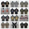 Homens 15 Patrick Mahomes Football Jersey 87 Travis Kelce Olive Salute To Service USMC Turn Back The Clock Vapor Color Rush All Stitched For Sport Fans Leopard Grain Team