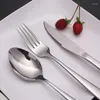 Conjuntos de utensílios de jantar 4 PCs/Conjuntos de talheres de prata de luxo Faca de faca de faca de faca de garfo de chá de cozinha de cozinha