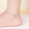 Anklets moda 925 srebrna srebrna kostka biżuteria prosta łańcuch stóp delfinów dla kobiet dziewczyna s925 kostka nóg bransoletka