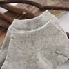 Men's Socks 5 Pair/lot Cotton Ankle Short Summer Cool Low Cut Fashion White Boat Breathable Invisible