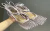 2022 designers Women high heel Sandals Slippers Leather Rhinestone Mesh Sandal Top SPARKLE STRETCH Ladies party wedding Dress shoe8933583