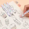 6pcs cartoon schattige poot markeerstift pennen set mooie kat klauw zachte borstel marker voering voor tekenen paint art school a7170