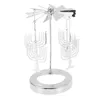 Ljusstakarh￥llare Rotary Silver Rotating Tea Light Easter Mothers Day Wedding Stand Romantic Tealight Stick