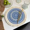 Cotton Braid Coaster Bohemian Style Mat Handmade Woven Meal Pad Nordic Non-slip Resistant Cup Cushion Bowl Placemat Table Decor CPA4507 ss1210