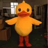 2023 Hoge kwaliteit Giant Rubber Duck Mascot Kostuum Volwassen Grootte Anime Kleding Party Make Delivery248E aangepast