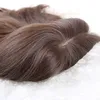 16 "Premium Human Hair Topper Silk Top Skin Base Natural Scalp 6x6" Volym toppers klipp i b￤sta toupee kvinnliga h￥rstr￥n 15x16 cm brun eller svart