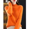 Women's Sweaters Half Turtleneck Sweater Women's First-Line Ready-To-Wear Pure Wool Bottoming Shirt Autumn And Winter Pullover Hollow