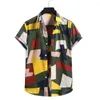 Chemises décontractées pour hommes Hauts de plage pour hommes Couleurs élégantes Cardigan assorti Colorfast Chemise colorée Hommes Vêtement d'été