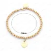 Perles rondes luxe perlé bracelet designer chaîne femme collier bracelet classique coeur ensemble or 18 carats fille Saint Valentin cadeau bijoux en acier inoxydable avec boîte