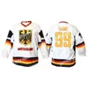 College Hockey nosi drużynę Nik1 Niemcy Deutschland Ice Hockey Jersey Men039s Hafted Dostosowanie dowolnego numeru i nazwiska 6546076