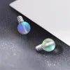 Stud Earrings Sweet Cute Color Moonstone Small Bulb 925 Sterling Silver For Women Female Simple Fashion Jewelry Accessories Gift