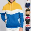 Männer Hoodies Sweatshirt Männer Frauen 2022 Langarm Farbe Block Taschen Hoodie Dicke Sport Mit Kapuze Plus Größe Winter Kleidung