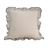 Cuscino Home Decor Cotton Ruffles Cover Sofa Decorativo Bianco Grigio Princess Throw Case Pillowsham 45x45