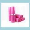 Mailzakken 10x13 inch roze poly mailing plastic envelope express 25x35cm koerier 100 van