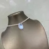 Le catene vendono la collana a catena fatta a mano fatta a mano della perla genuina di forma irregolare bianca naturale regalo femminile dei gioielli del choker di alta qualità delle donne