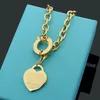 Colar de ouro feminino colar pulseira de luxo clássico conjunto de coração 925 link menina dia dos namorados amor presente jóias atacado e varejo com caixa