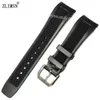 Diver Silicone Rubber Watch Bands 22mm para IWC Men Black Strap para IWC Buckle Zlimsn Brand197Q