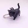 귀여운 만화 고양이 키 체인 화려한 동물 열쇠 고리 가방 자동차 펜던트 파티 선물 선물 9 스타일