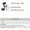 Sandals Liyke Sexy Red Thigh High Lace-Up Platform Sandals Women 16.5 CM Transparent Shoes Stiletto Peep Toe Nightclub Stripper Heels T230208