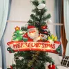 Strings Christmas Tree Santa Snowman LED LED z ssącą kubek hak wakacyjny dekoracja okna na rok wiszący wróżki