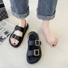 Sandals Gladiator Platform Dames 2022 Zomer Women Flat Fashion Casual Metal Buckle Soft Bottom Ladies T221209