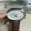 Top Quality Man watch mechanical automatic watches for Men white dial leather strap 001311D