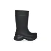 bottes en caoutchouc vert chaud / noir Tête ronde 20mm bout arqué logo en creux Identité de la marque Impression flottante à l'arrière taille 35-42 00