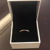 Anéis de coração de amor de ouro amarelo com caixa original para Pandora autêntica jóias de casamento de prata esterlina para homens homens casais de noivado anel