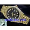 Мужские мужчины 18K желтого золота Супер президент Diamond 1803 Sapphire Glass File Watch Original Box File187V