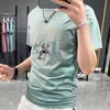 Fashion Designer Mens T Shirt Highs Quality Newests Womens Letter Hot drilling Short Sleeve Round Neck Cotton Tees Size S-5XL