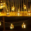 クリスマスの装飾3メートル20lamps LED STRING LIGHTS装飾木製の家の形のランプ弦