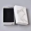 Sieraden zakjes fabrieksprijs 10 stks papier vierkant marmeren witte doos opslagweergave voor kettingen verpakking presenteert joyeros