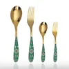 Dinnerware Sets Creative Coffee Spoon Cake Fork Ramadan Gift Cutlery Set Dessert Tableware And