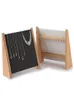 Jewelry Pouches Wooden Bracelet Necklaces Pendant Organizer Display Holder Stand Showing Rack Jewellery Shelf Showcase