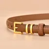 Nuevo Cinturón fino de cuero para mujer, hebilla con letra H, cinturón pequeño que combina con todo a la moda, adecuado para decoración de ropa