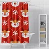 Shower Curtains Christmas Decoration Waterproof Bathroom Curtain Toilet Year Home Decor