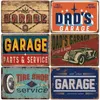 Zabawne zaprojektowane moje zasady garażowe ostrzegawcze vintage blaszane tablica metalowa tablica dekoracja ściany dla tatusiów narzędzia garażowe niebezpieczeństwo man jaskini