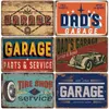 Grappig ontworpen mijn garageregels waarschuwing vintage tin bord metalen plaat pas op muurdecoratie voor vaders garage gereedschap gevaar man grotwanden decor maat 20x30cm w01