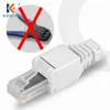 Kıvrım Konektörleri Yok Ethernet Kablo Aracı CAT5E CAT6 CAT6A Kablosu ile Uyumlu Kristal Kafa Tapası