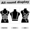 Gordels Pentagonal Crop Tops Goth Punk Black Leather Bra Harness Hollow Out Party Cosplay Clothing Halloween Aangepaste riemen vrouwen