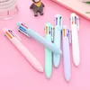 LATS Högvärde Macaron 6-färg Bollpoint Pen Söt Student Stationery Press Writing Tool Color Office Supplies Wholesale