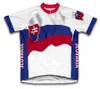 Racingjackor Slovakia Flag Cycling Jersey Short Sleeve Men's Clothing/Shirts Men Ropa Ciclismo Mountain Bike kläder