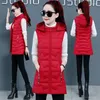 Women's Vests Fashion Hooded Vest Women Coat Autumn Winter Women's Jacket Long Slim Thick Warm Sleeveless Female Waistcoat XL-6XL