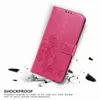 Wallet telefoonhoesjes voor Samsung Galaxy Z vouw 3 vier blad klaver in embossing PU lederen flip -standaardkoffer met kaartsleuven