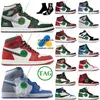 Erkek Og Chicago 1s Basketbol Ayakkabıları Jumpman 1 Üniversite Mavi Patent Yarın Miras Kardeşlik Boğası Yeşil Koyu Mocha Siyah Beyaz Soluk Fildişi UNC Erkekler Kadın Sezunayaklar