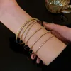 Bangle 8Pcs/set Gold Color Metal Bangles Big Circle Bracelets Set For Women Bohemian Fashion Jewelry Accessories