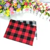 Buffalo Redblack WhiteBlack Plaid Cotton Makeup BACK Black Foder Gold Zip Women Toatetry Bag 7x10in Ship av DHL2891