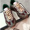 Designer guccii sapatos Rhyton tênis bege homens formadores vintage luxo chaussures senhoras sapato designers sneakersize 35-45